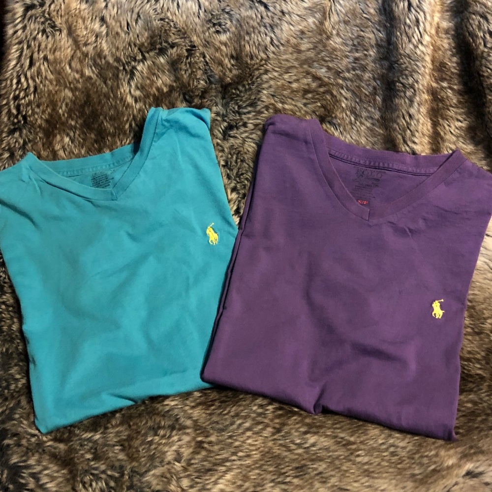 Bundle 2 Men’s V-neck Polo Shirts Ralph Lauren